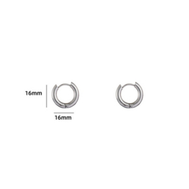Go Dutch Label oorbellen | hoop 3 x 10mm zilver