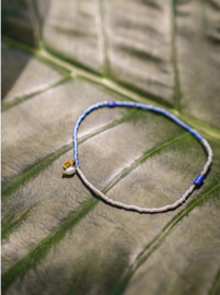 Zusss enkelbandje | kralen enkelbandje blauw/goud