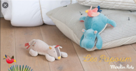 Moulin Roty muziekknuffel | les papoums nijlpaard