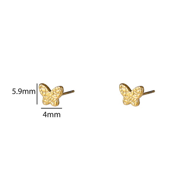 Go Dutch Label Crackled Butterfly  stud