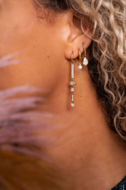 My Jewellery oorbellen | oorringen met druppel van strass goud