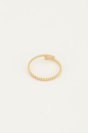 My Jewellery ring | verstelbare mix ring kleine rondjes goud.