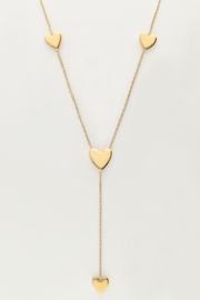 My Jewellery ketting lang met hartjes goud