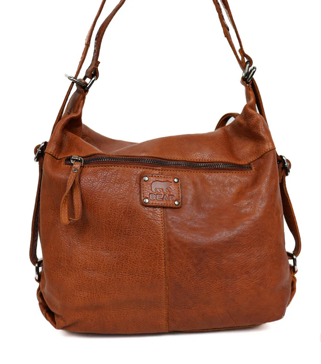 Bear Design schoudertas/rugtas 'Veerle' cognac