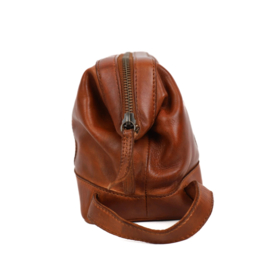 Bear Design toilettas beugelsluiting 'Oliviër' cognac