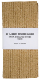 Mijn Stijl | vaatdoekje 100% biodegradable 2 stuks beige