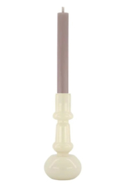 Zusss glazen kandelaar 18cm  zand