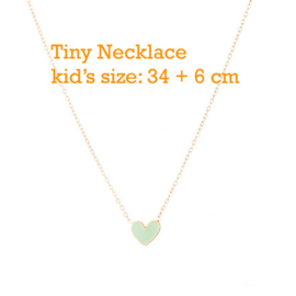 Go Dutch Label tiny dutchies kinderketting | hartje email zeegroen goud.