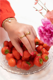 My jewellery ring | goud iconic ring gevlochten.*