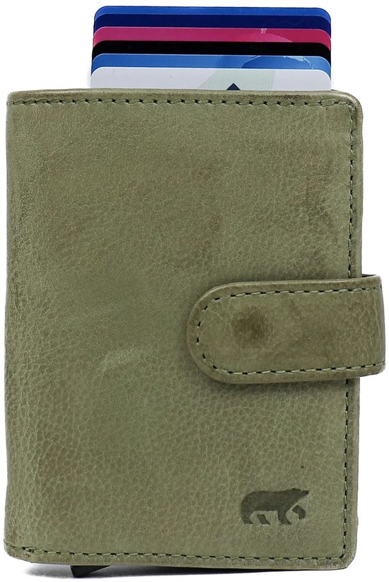 Bear Design portemonnee anti skim | moss