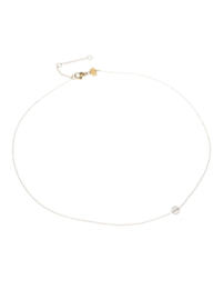 rose en camellia ketting grijs steen klein