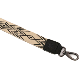 Bear Design Bag strap bohemian beige zwart