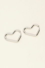 My Jewellery oorbellen Oorringen basic hart zilver