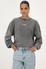 My jewellery Donkergrijze sweater "Rue des rosiers"