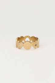 My Jewellery ring chunky hartje goud maat 18