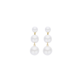 biba oorbellen stekers kralen wit