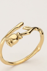 My jewellery verstelbare ring Vintage met roos goud