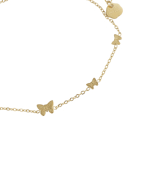 rose en camellia armband vlinders