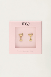 My jewellery oorbellen studs cocktail goud