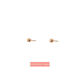 Go Dutch Label oorbellen knopjes bolletje klein goud 3mm