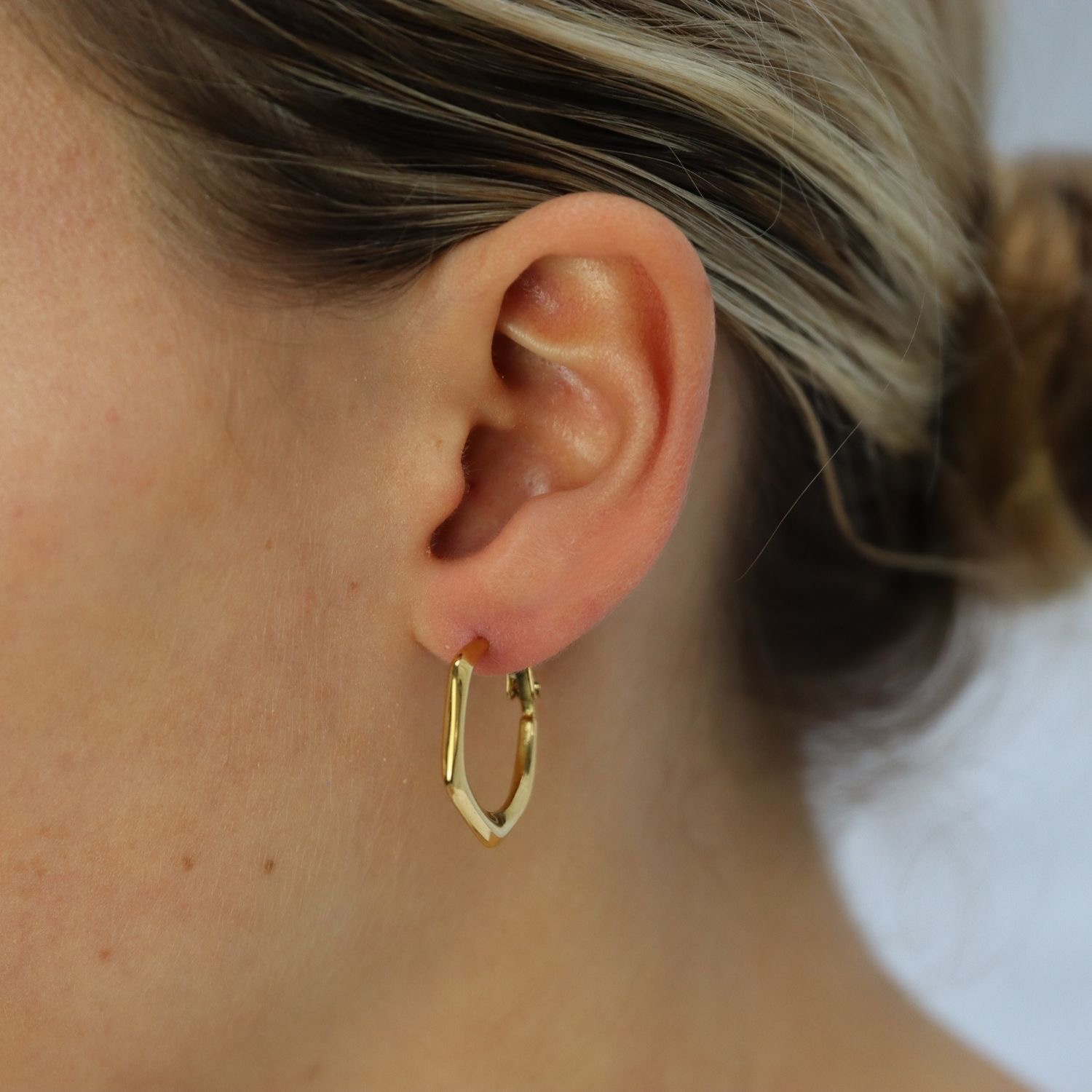 Camps & Camps oorbellen Little Hexagon Hoop Earrings