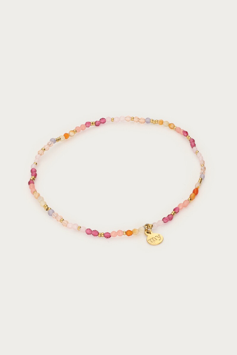 My Jewellery Botanical armband met roze kralen