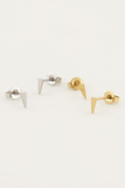 My Jewellery oorbellen | oorbellen studs recht driehoekje goud *