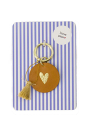Zusss  ansichtkaart sleutelhanger lieve papa