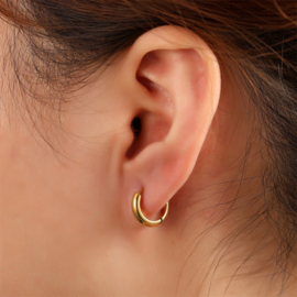 Go Dutch Label oorbellen essential hoop 3mmx9mm goud