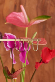 my jewellery oorbel | MOOD oorring met transparante stenen zilver