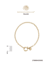 rose en camellia armband ronde schakel en sluiting
