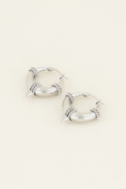My jewellery oorbellen ronde schakel oorringen zilver