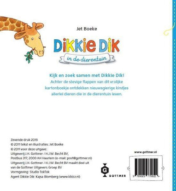 Dikkie Dik in de dierentuin | karton flapjesboekje