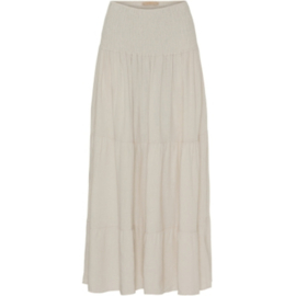 marta du chateau blouse stroken rok zand