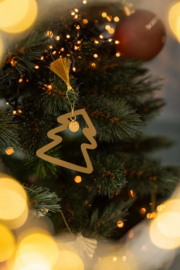 Zusss metalen hanger kerstboom | goud