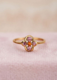 My jewellery ring | goud vintage paarse steentjes.*
