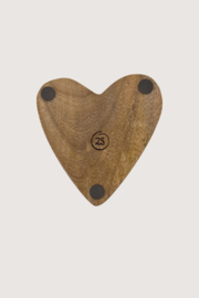 zusss set van 4 onderzetters hart naturel