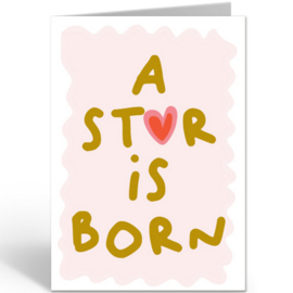 Wenskaart Odette A star is born roze