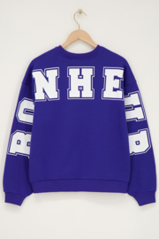 My jewellery Blauwe oversized sweater "Bonheur"