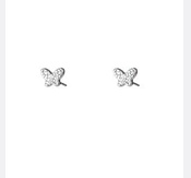 Go Dutch Label oorbellen Crackled Butterfly Stud zilver