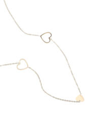 rose en camellia ketting harten