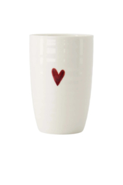 zusss mok L hartje wit/rood