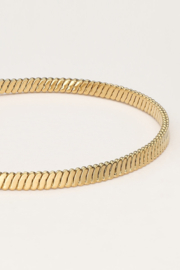 My jewellery armband platte schakel goud