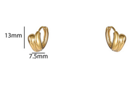 Go Dutch Label oorbellen Dropped Hoop goud 14k