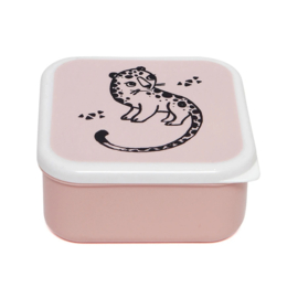 Petit Monkey lunchbox set | black animals roze