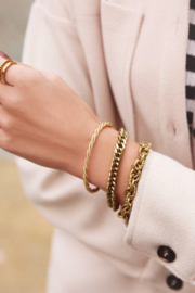 My Jewellery armband | brede schakels goud