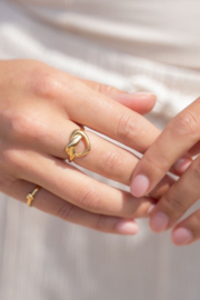 My Jewellery verstelbare ring met getwist hartje zilver