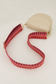 My Jewellery roze bag strap met patroon