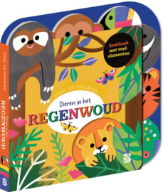Dieren in het regenwoud | zoek- en voelboekje karton