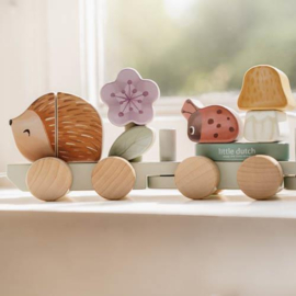 Little Dutch houten blokkentrein egel fairy garden